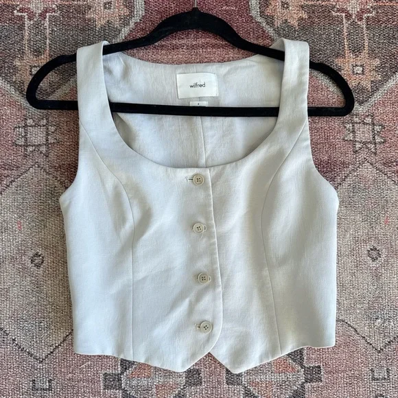 Wilfred Cream Button-Front Blouse - Picture 5 of 5